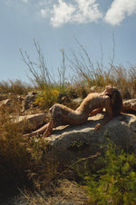 Load image into Gallery viewer, Gold Reine Mesh Tube Dress
