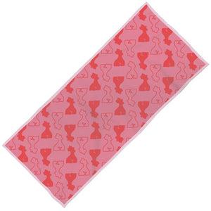 Fem Body Print Towel Pink & Red